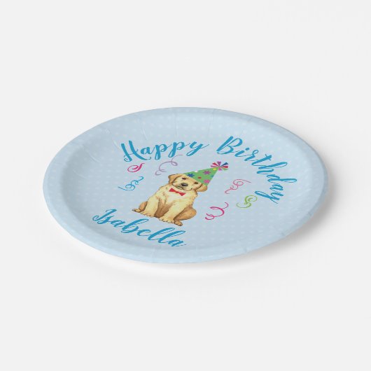 Assiettes En Carton Anniversaire de la fête du Jaune (Angle)