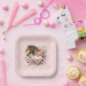 Assiettes En Carton Anniversaire de la fille du cheval (Fête)