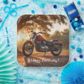 Assiettes En Carton Anniversaire de la moto (Fête)