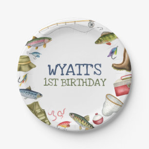 Assiettes En Carton Anniversaire de la pêche au poisson-allié