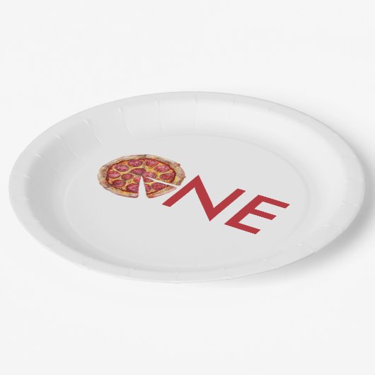 Assiettes En Carton Anniversaire de la Pizza (Angle)