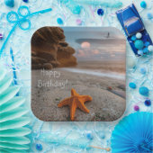 Assiettes En Carton Anniversaire de la plage (Fête)