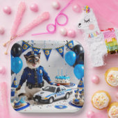 Assiettes En Carton Anniversaire de la police (Fête)