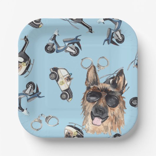 Assiettes En Carton Anniversaire de la police (Recto)