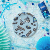 Assiettes En Carton Anniversaire de la police (Fête)