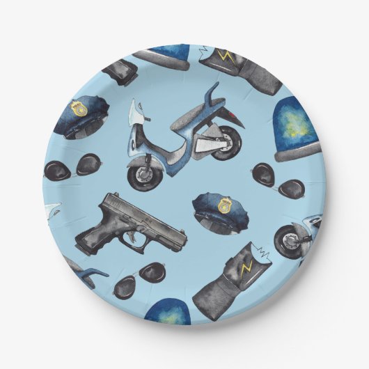 Assiettes En Carton Anniversaire de la police (Devant)