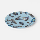 Assiettes En Carton Anniversaire de la police (Angle)