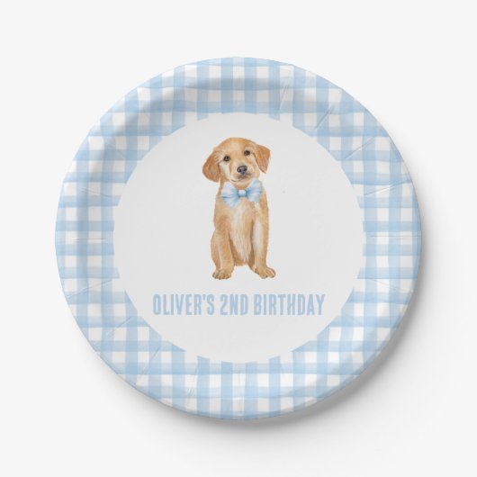 Assiettes En Carton Anniversaire de la preppie chienne (Devant)