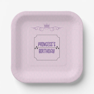 Assiettes En Carton Anniversaire de la princesse