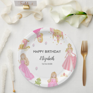 Assiettes En Carton Anniversaire de la princesse