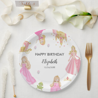 Assiettes En Carton Anniversaire de la princesse