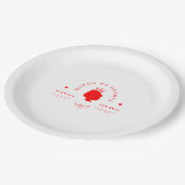 Assiettes En Carton Anniversaire de la Reine des Coeurs (Angle)