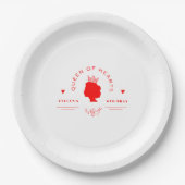 Assiettes En Carton Anniversaire de la Reine des Coeurs (Devant)