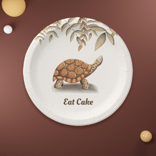 Assiettes En Carton Anniversaire de la tortue