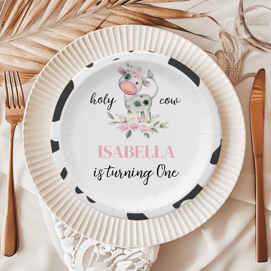 Assiettes En Carton Anniversaire de la Vache Sainte