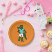 Assiettes En Carton Anniversaire de l'alligator de plage (Fête)