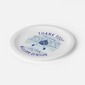 Assiettes En Carton Anniversaire de l'avion vintage (Angle)