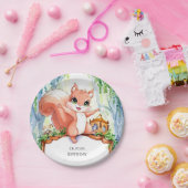 Assiettes En Carton Anniversaire de l'écureuil boisé mou (Fête)