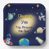 Assiettes En Carton Anniversaire de l'espace extra-atmosphérique - ast (Recto)