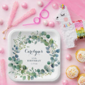 Assiettes En Carton Anniversaire de l'Eucalyptus (Fête)