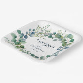 Assiettes En Carton Anniversaire de l'Eucalyptus (Angulaire)