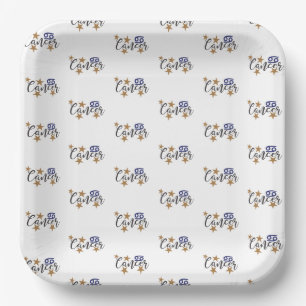 Assiettes En Carton Anniversaire de l'horoscope du cancer