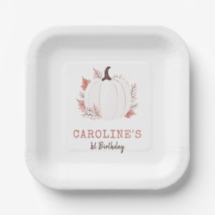 Assiettes En Carton Anniversaire de Little Citrouille Fall
