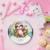 Assiettes En Carton Anniversaire de Little Sloth (Fête)