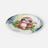 Assiettes En Carton Anniversaire de Little Sloth (Angle)
