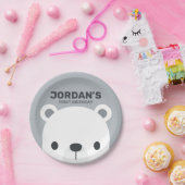 Assiettes En Carton Anniversaire de l'ours polaire (Fête)