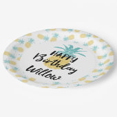 Assiettes En Carton Anniversaire de Luau (Angle)