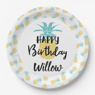 Assiettes En Carton Anniversaire de Luau