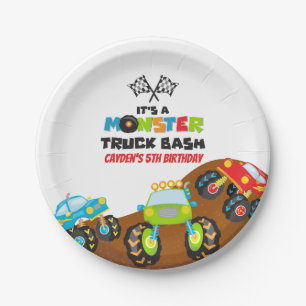 Assiettes En Carton Anniversaire de Monster Trucks