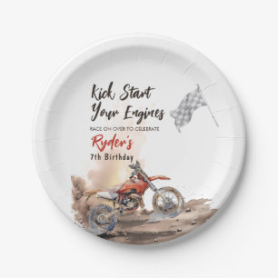 Assiettes En Carton Anniversaire de moto tout âge