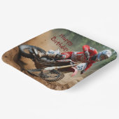 Assiettes En Carton Anniversaire de Motocross (Angulaire)