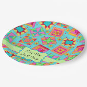 Assiettes En Carton Anniversaire de nom de bloc d'édredon de patchwork (Angle)