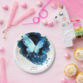 Assiettes En Carton Anniversaire de papillon amusant (Fête)