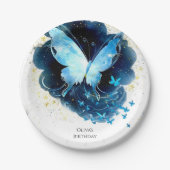 Assiettes En Carton Anniversaire de papillon amusant (Devant)