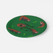 Assiettes En Carton Anniversaire de Red Panda (Angle)