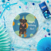 Assiettes En Carton Anniversaire de Rottweiler personnalisable (Fête)