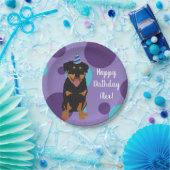 Assiettes En Carton Anniversaire de Rottweiler personnalisable (Fête)