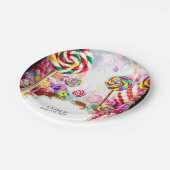 Assiettes En Carton Anniversaire de Sparkling Pastel Candyland (Angle)