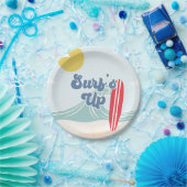 Assiettes En Carton Anniversaire de Surfs Up Beach (Fête)