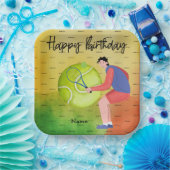 Assiettes En Carton Anniversaire de tennis (Fête)