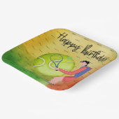 Assiettes En Carton Anniversaire de tennis (Angulaire)