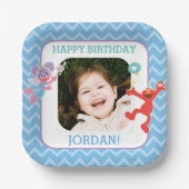 Assiettes En Carton Anniversaire d'Elmo et d'Abby (Recto)