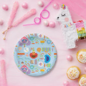 Assiettes En Carton Anniversaire d'Elmo et d'Abby (Fête)