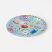 Assiettes En Carton Anniversaire d'Elmo et d'Abby (Angle)