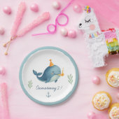 Assiettes En Carton Anniversaire des baleines | Ahoy | Thème Enfants N (Fête)