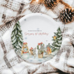 Assiettes En Carton Anniversaire des bois d'hiver enchantés<br><div class="desc">Fêtez la journée spéciale de votre petit avec ces charmantes plaques de papier Enchanted Winter Woodland Birthday ! Parfaites pour une fête d'anniversaire magique sur le thème de l'hiver, ces assiettes sont décorées d'une adorable scène boisée, avec des animaux fantaisistes, des verdures enneigées et de délicieux détails festifs. Les délicats...</div>